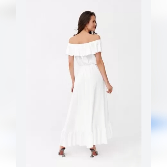 ASOS White ruffle maxi dress NWT - Picture 13 of 13